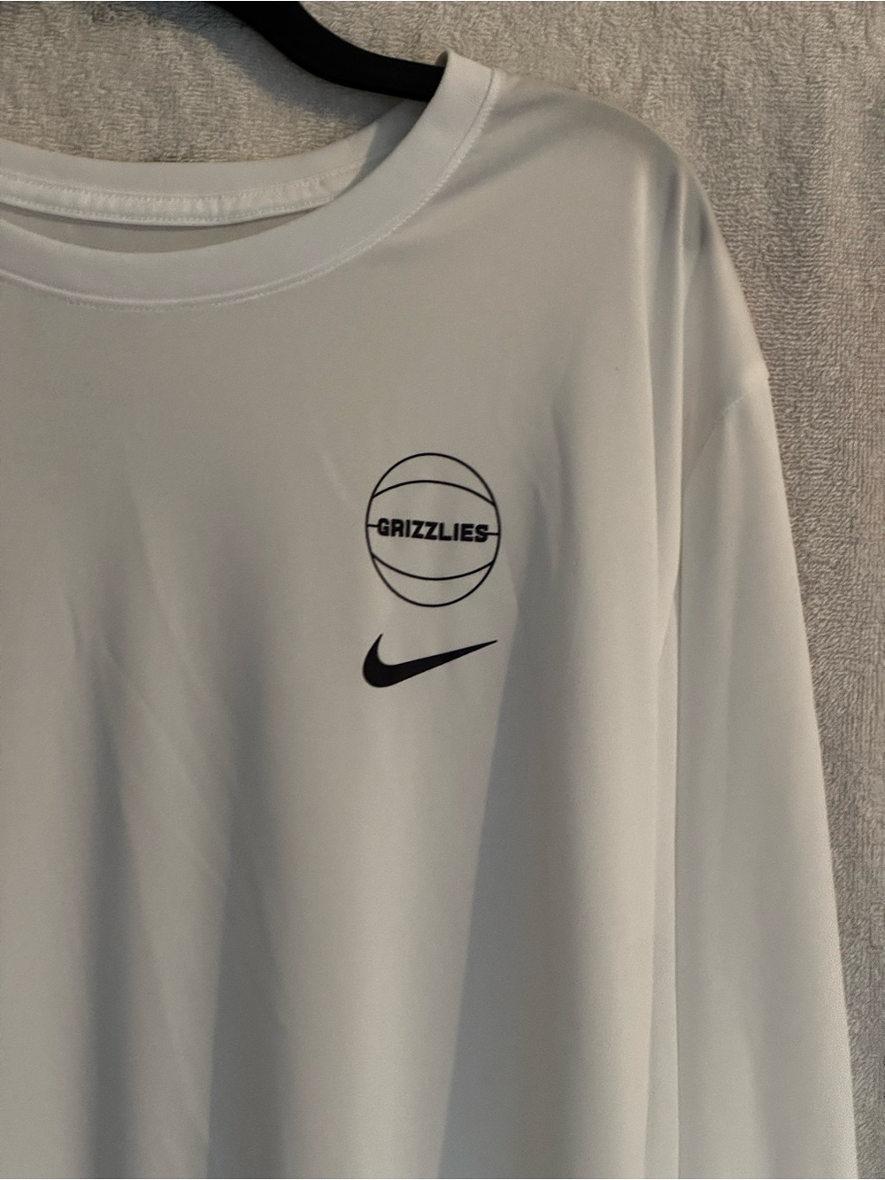 Nike Light Gray Dri-FIT Tee with Subtle Swoosh